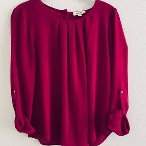 Fuchsia button-down long sleeve 🍁